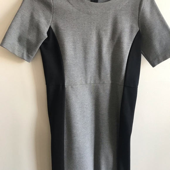 JCrew gray and black colorblock 3/4 sleeve dress - Picture 3 of 5